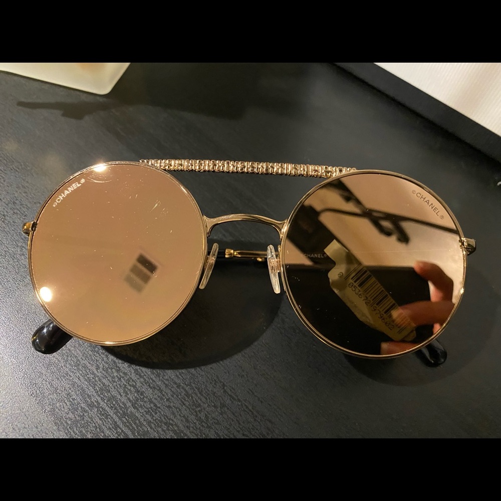 Chanel gold sunglasses